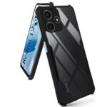 Back Cover Case for Xia Redmi 12 5G (Shockproof with Polycarbonate Clear Panel | Professional Black) Eagle
