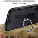 Armor Bumper Back Case Cover For Vivo V29 / V29 Pro 5G | 360 Degree Protection Back Case Cover (Black)