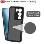 Vivo V29 Pro/Vivo V29 (5G) Back Cover | Camera Bump Protection | Ultra Slim Matte Soft Rubberised Case Cover (Black)