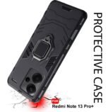 Back Case Cover for Mi Redmi Note 13 Pro Plus 5G | Ring Holder & Kickstand in-Built - D5