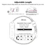OMI  Stainless Steel Metal Buckle Mesh Watch Band Compatible with Apple Watch Bands 38mm 40mm 41mm, Women Men Replacement