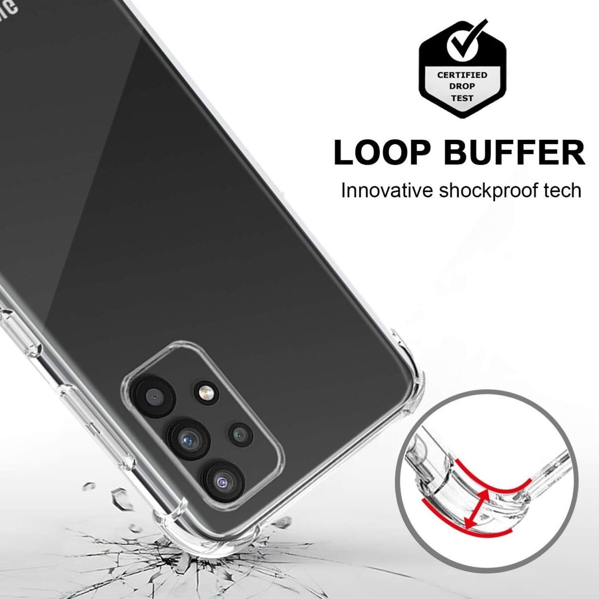 Silicone Clear Thin Back Cover - for Samsung Galaxy A32 (4G) Transparent