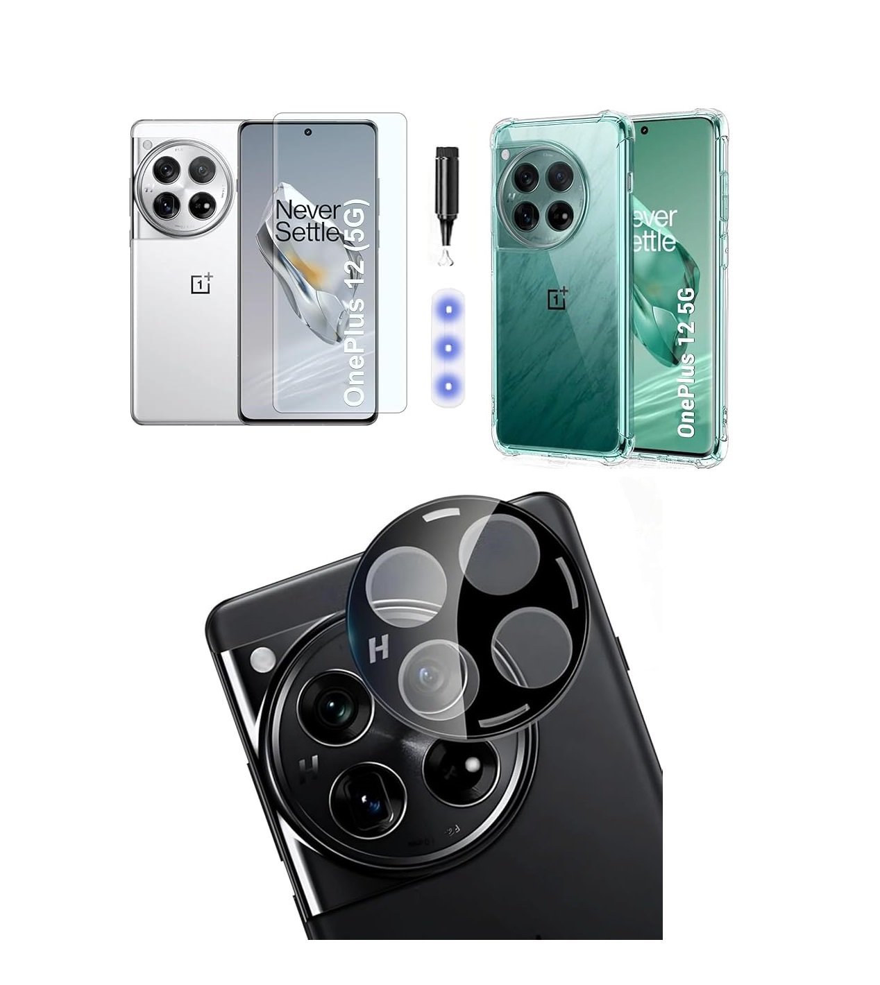 3 in 1 Combo Pack for OnePlus 12 5G – Transparent Cover (Back Cover + Camera Lens Protector + Tempered Glass) 3 in 1 Combo Pack for OnePlus 12 5G – Transparent Cover (Back Cover + Camera Lens Protector + Tempered Glass)