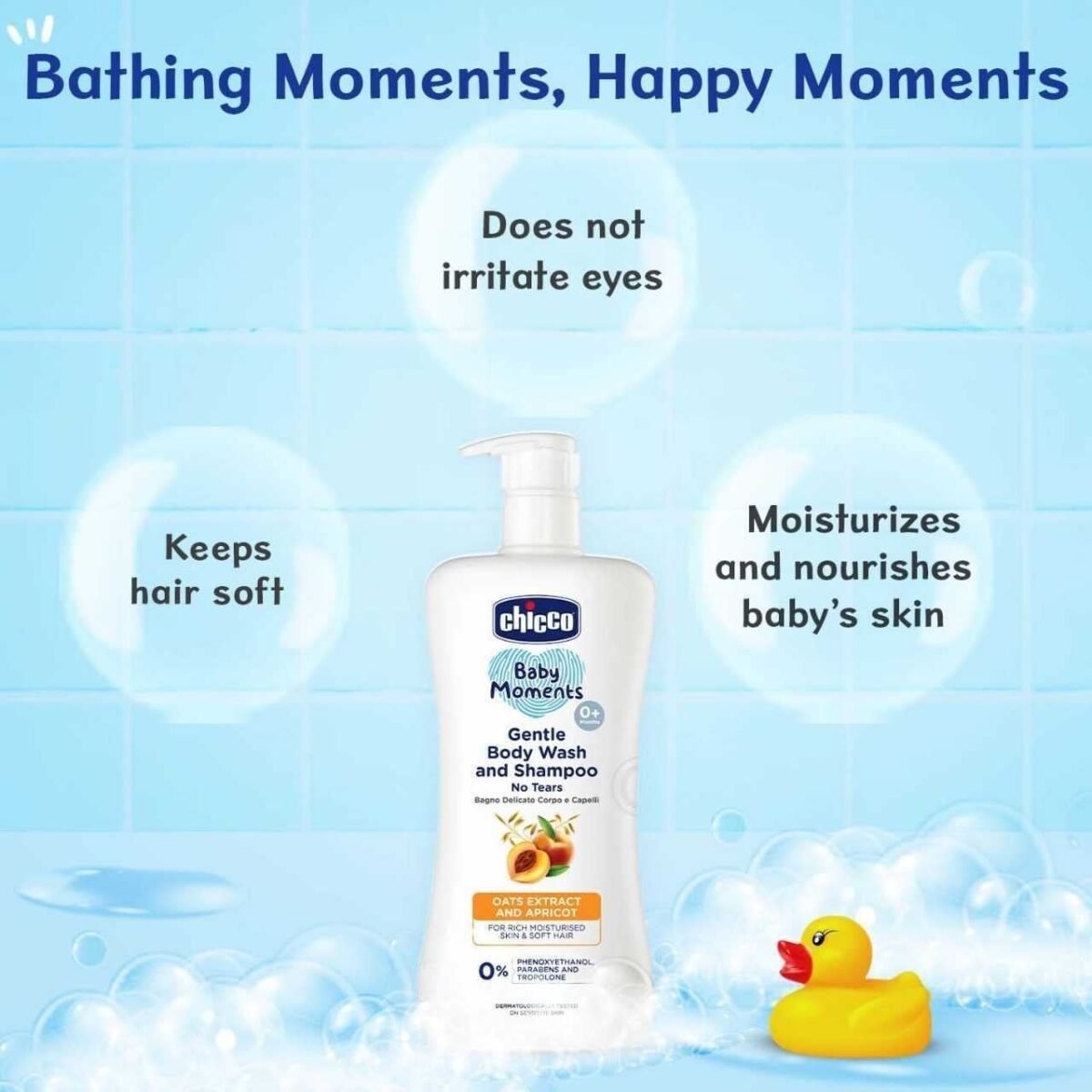 Chicco Gentle Bodywash & Shampoo 500Ml With Body Lotion 200Ml
