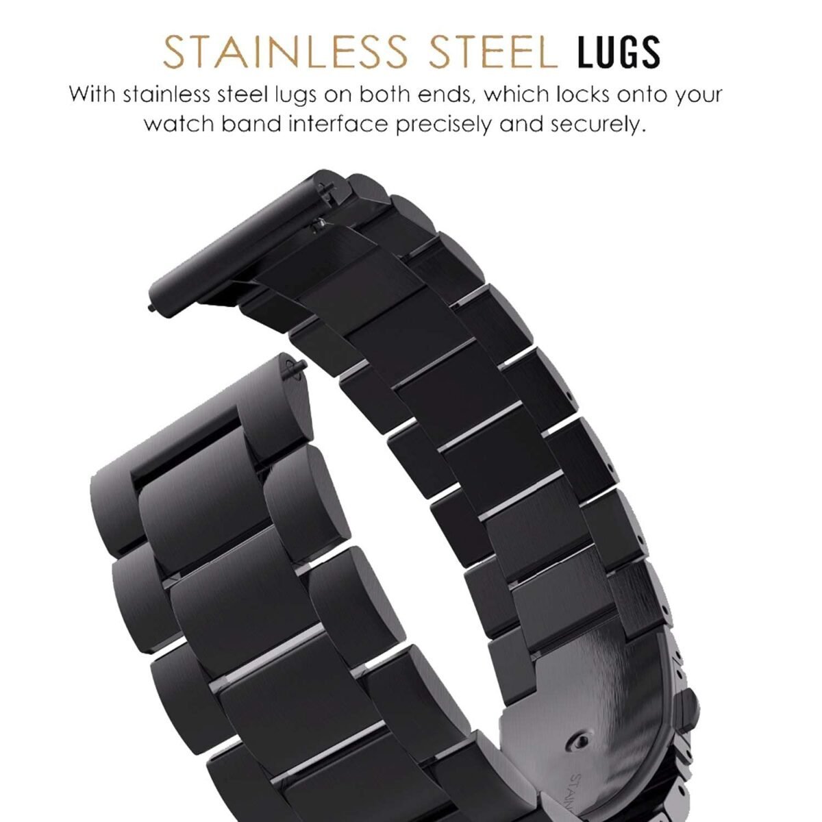 OMI  20MM Heavy Metal Chain Strap with Secure Lock Techonology Compatible with Amazfit GTS 2 Mini, Amazfit Bip, Amazfit GTS,