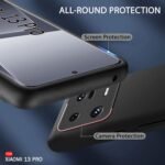 Back Cover Case for Mi Xia 13 PRO 5G | Slim Fit Protective Design | Ultra Matte Finish (Black)