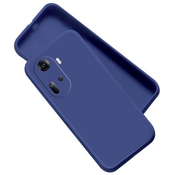Oppo Reno 11 Pro 5G Slim Ultra Soft Rubberised Back Cover | Inner Velvet Fabric Lining | Matte Silicone Flexible