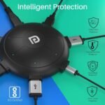 Portronics UFO PRO POR-1094 6Ports, 60W Charging Station with PD + QC Output (Black)