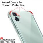 Back Cover Case for Samsung Galaxy M04 / F04 / A04e | 360 Degree Protection (Transparent)