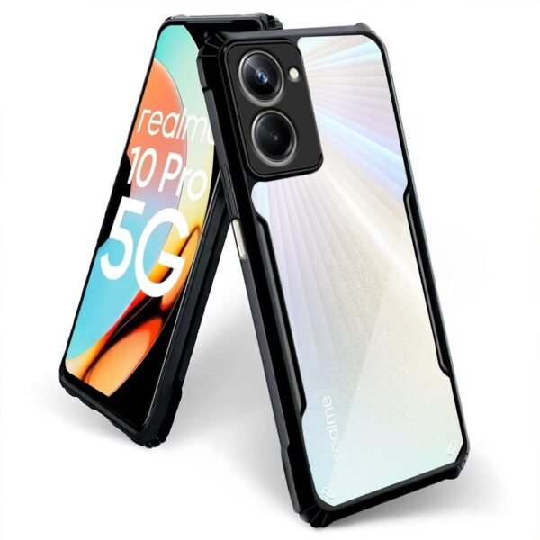 TPU+Plastic Shockproof Crystal Clear Back Cover Case for Realme 10 Pro 5G | 360 Degree Protection | Transparent Back (Eagle)
