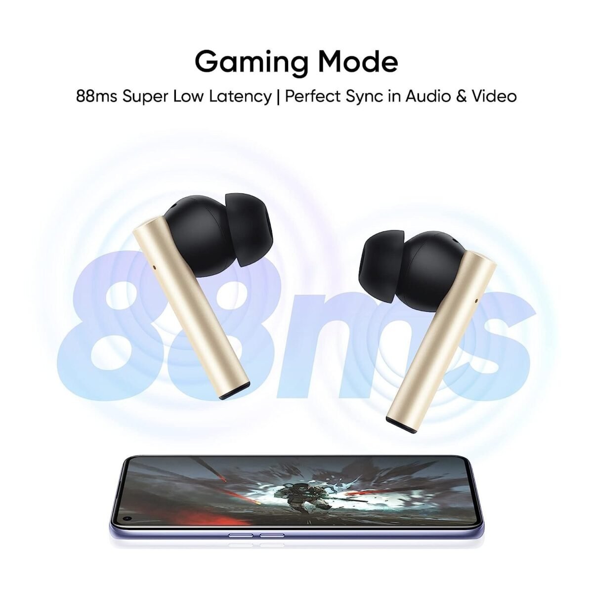 Realme Buds Air 2 True Wireless in Ear Earbuds with Active Noise Cancellation (ANC), Super Low Latency Gaming Mode, Smart Wear