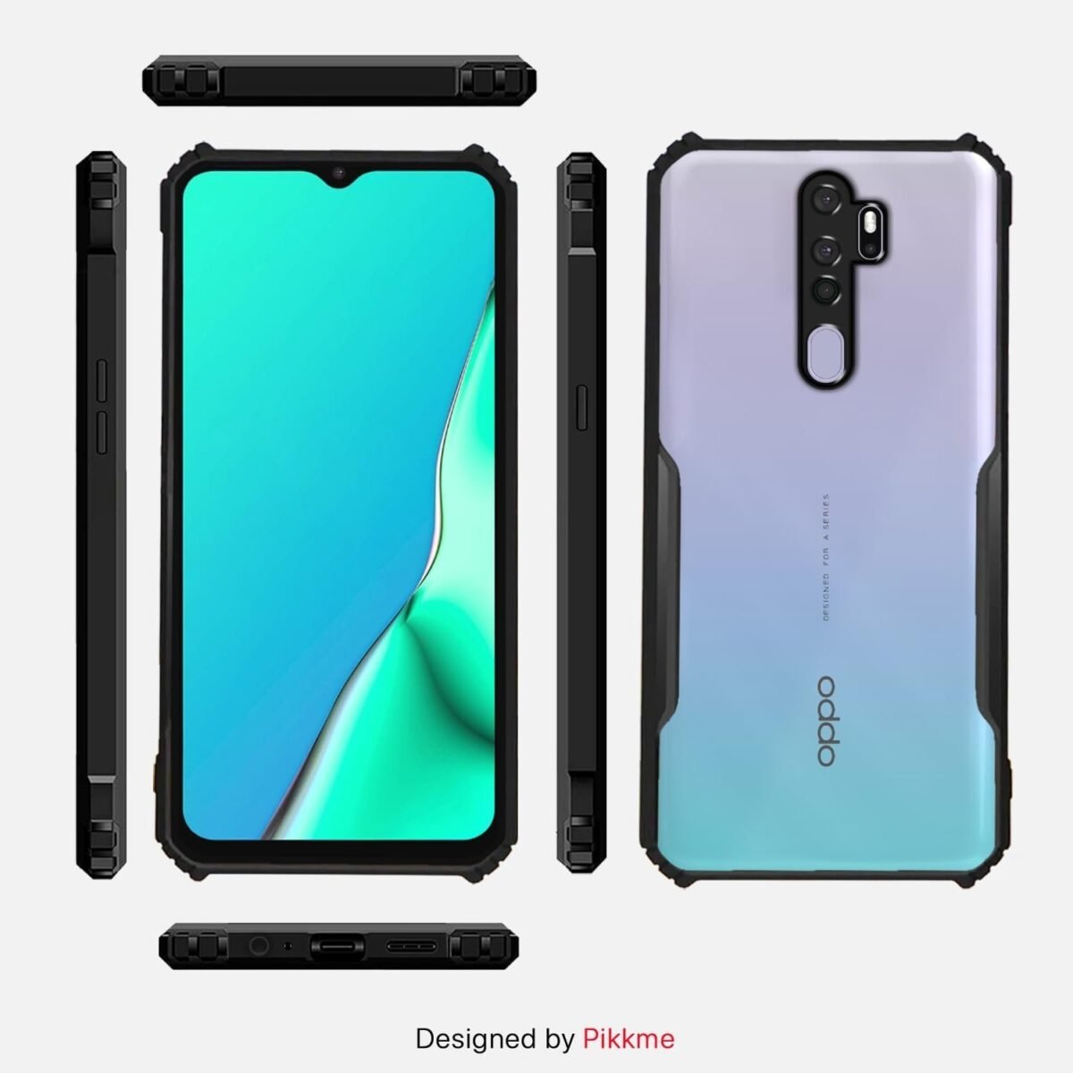 Oppo A5 2020/A9 2020 Back Cover Crystal Clear Transparent Back Ultra Hyrbid Full Camera Protection (Eagle)