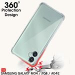 Back Cover Case for Samsung Galaxy M04 / F04 / A04e | 360 Degree Protection (Transparent)