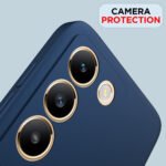 Vivo T3 5G / Vivo Y200e 5G Back Cover Camera Protection Shockproof Soft Matte Silicone Back Case (Blue)