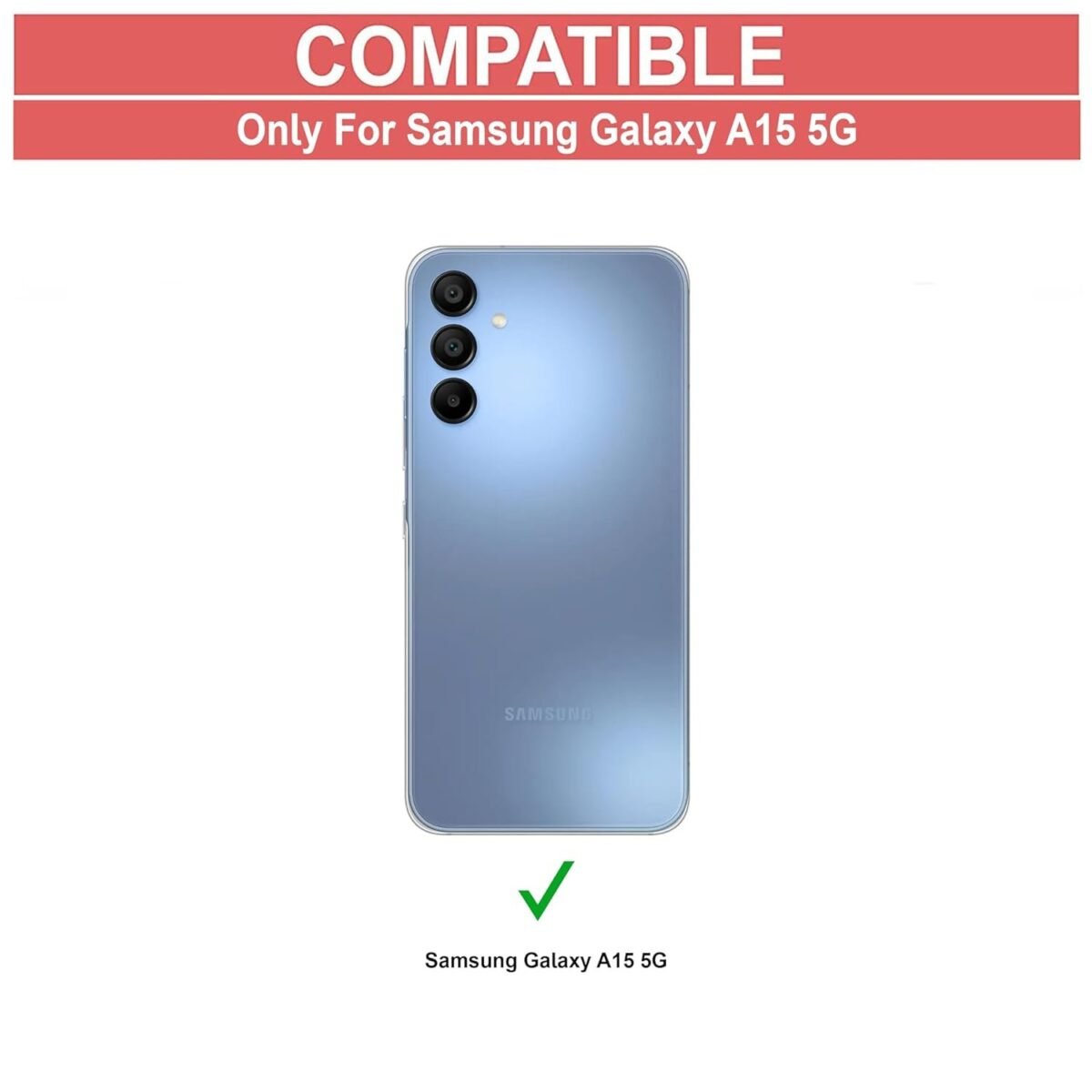 Back Case Cover msung Galaxy A15 5G (Polycarbonate, Thermoplastic Polyurethane_Matte Black)