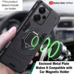 Back Case Cover for Mi Redmi Note 13 Pro Plus 5G | Ring Holder & Kickstand in-Built - D5