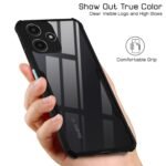 Back Cover Case for Xia Redmi 12 5G (Shockproof with Polycarbonate Clear Panel | Professional Black) Eagle