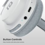 Portronics Muffs M2 Bluetooth Headphones Over ear with Upto 40 Hrs Playtime, 40mm Dynamic Drivers, AUX 3.5mm, Powerful Bass,