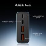 boAt Energyshroom PB435 20000 mAh 35W Super Fast Charging Power Bank, Smart 12 Layer Protection (4X Output Ports (Blue)