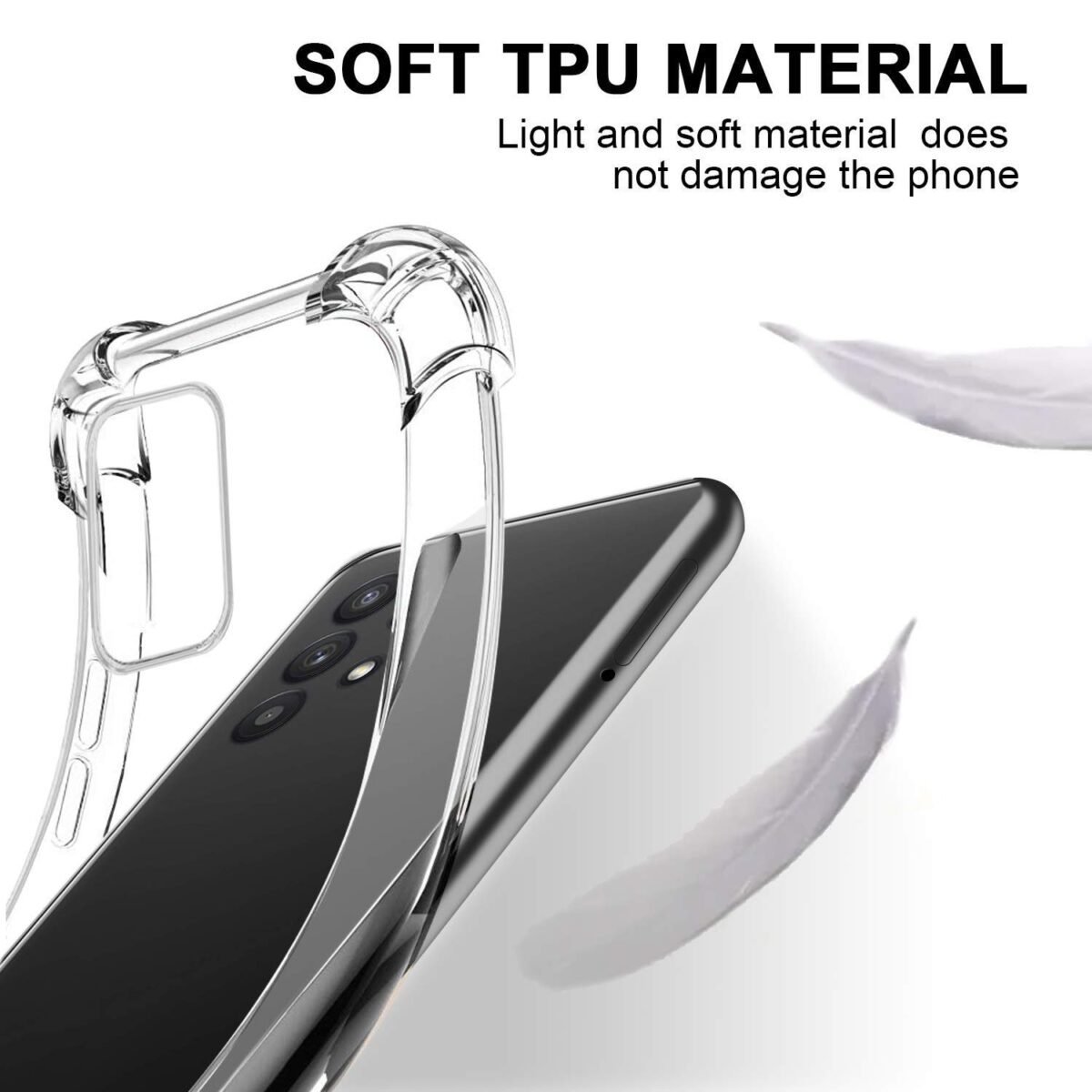 Silicone Clear Thin Back Cover - for Samsung Galaxy A32 (4G) Transparent