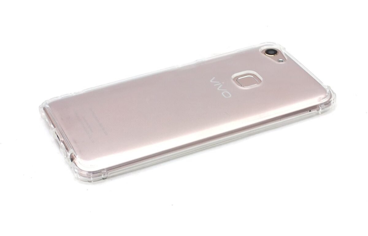 Transparent Bumper Stylish Protective Soft TPU Back Case Cover for Vivo V7 - Transparent