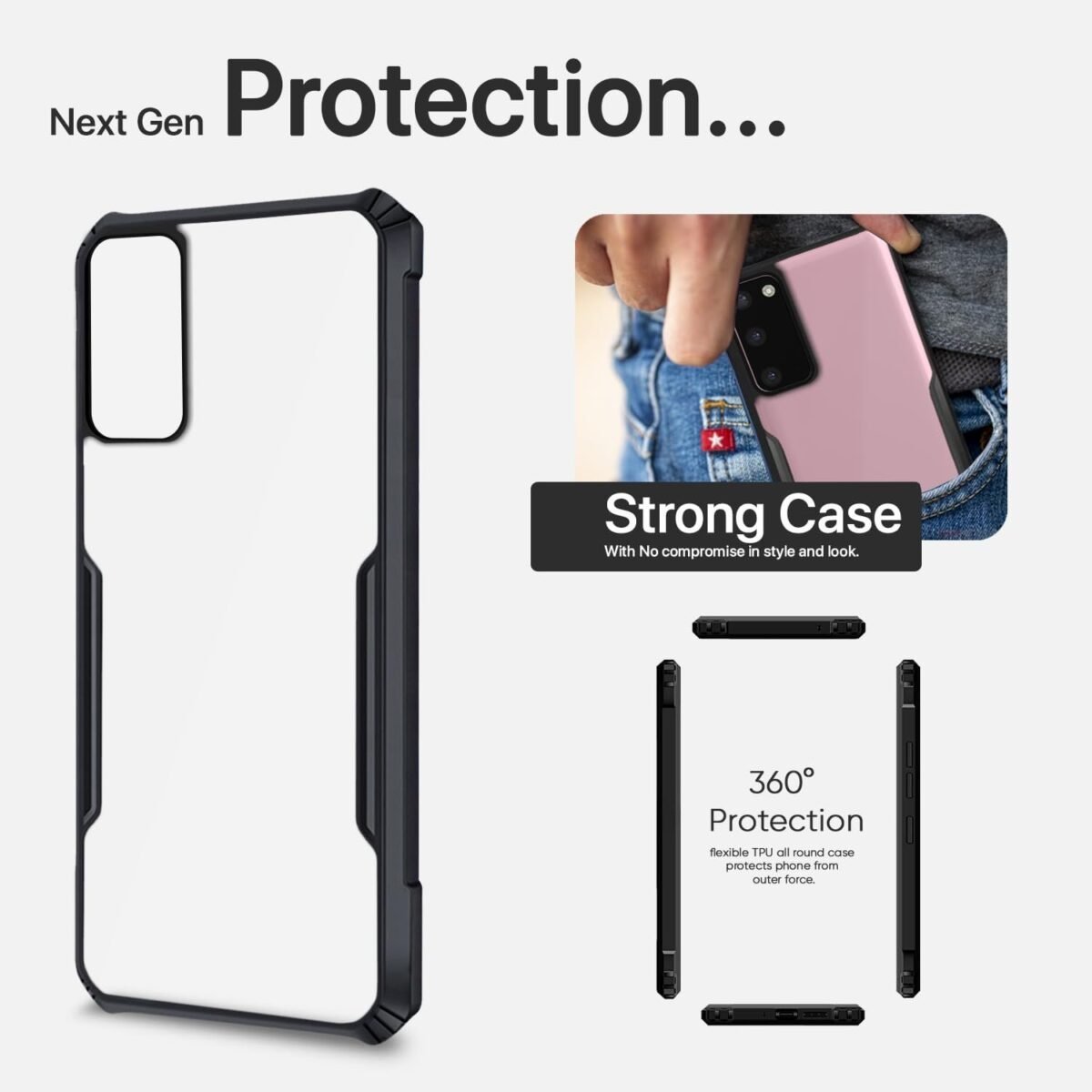 Samsung Galaxy S20FE Shockproof Back Cover Clear Transparent (Eagle)