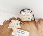 Airpods Pro (2019) Headphones Pouch Case Soft Silicone Cartoon Character 360-degree Protection Case with Keyring