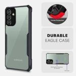 Samsung Galaxy F13 5G Back Cover | Crystal Clear Transparent Back | Ultra Hybrid | Full Camera Protection (Black) Eagle