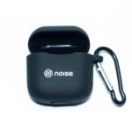 Pouch for Noise Air Buds Mini Protective Soft Silicone Case Cover with Hook (Cover Only) (Black)