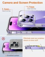 iPhone 14 Pro Max Back Cover Case | Slim Fit Clear Soft Silicone (Transparent)