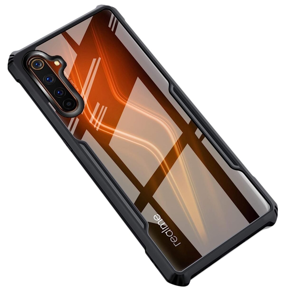 Eagle Polycarbonate Shockproof Back Cover For Realme 6 / Realme 6i (Transparent Black Border)