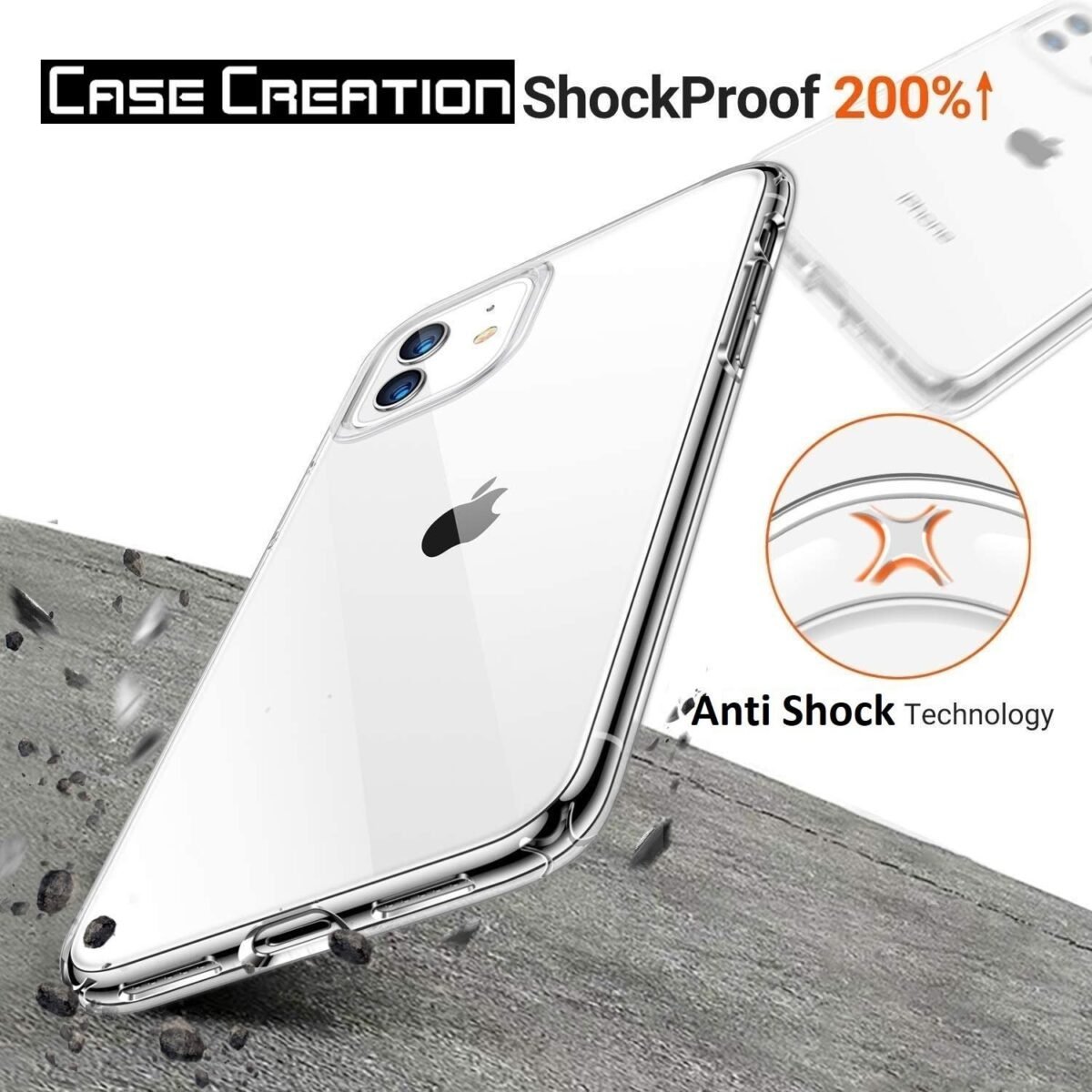 Back Case Cover for Vivo U20 | Anti Slip - Anti Grip Design (Transparent)
