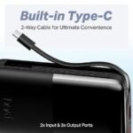 boAt Energyshroom PB400 Turbo X 20000 mAh 35W Super Fast Charging, Compact Power Bank, Smart 12 Layer Protection (Black)