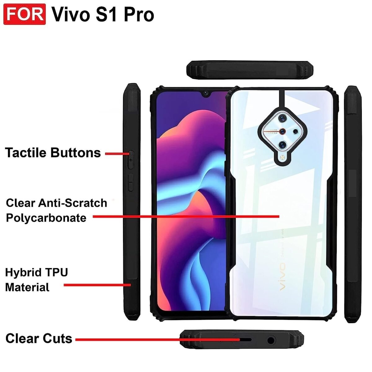 Back Case Cover for Vivo S1 Pro Back Case Cover | 360 Degree Protection Back Cover- Eagle