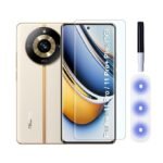 3 in 1 Combo Pack for Realme 11 Pro 5G – Silicone Black (Back Cover + Camera Lens Protector + Tempered Glass)