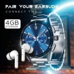 Fire-Boltt Invincible Plus 1.43" AMOLED Display Smartwatch with Bluetooth Calling, TWS Connection, 300+ Sports Modes, 110