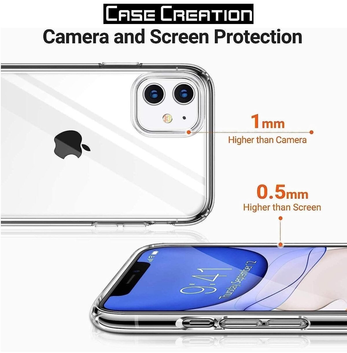 Back Case Cover for Vivo U20 | Anti Slip - Anti Grip Design (Transparent)