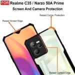 Back Case Cover for Realme C35 / Narzo 50A Prime Back Cover | Clear Case with Camera Protection | (TPU + PC | Matte Black) (Eagle)