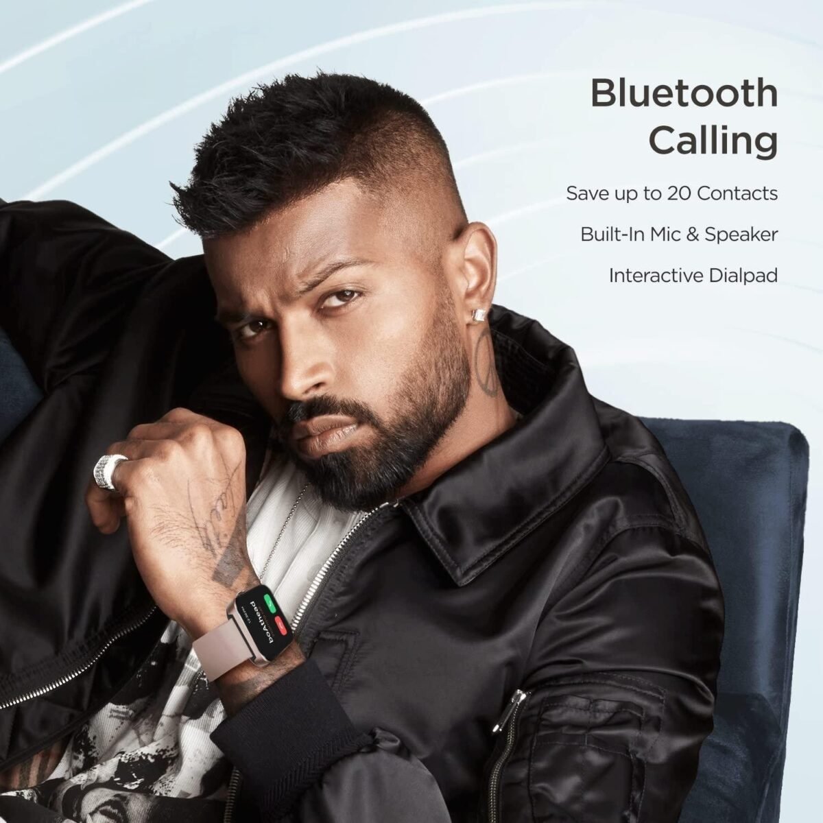 boAt Wave Leap Call with 1.83" HD Display, Advanced Bluetooth Calling, Multiple Watch Faces, Multi-Sports Modes, IP68, HR &