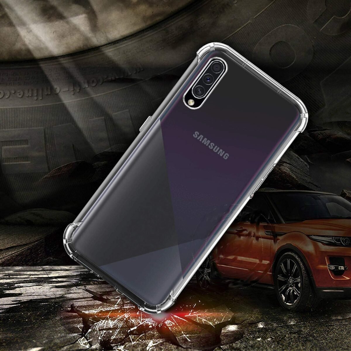 Samsung Galaxy A50 |  Soft Silicone Shockproof Bumper Case Back Cover  (Transparent)