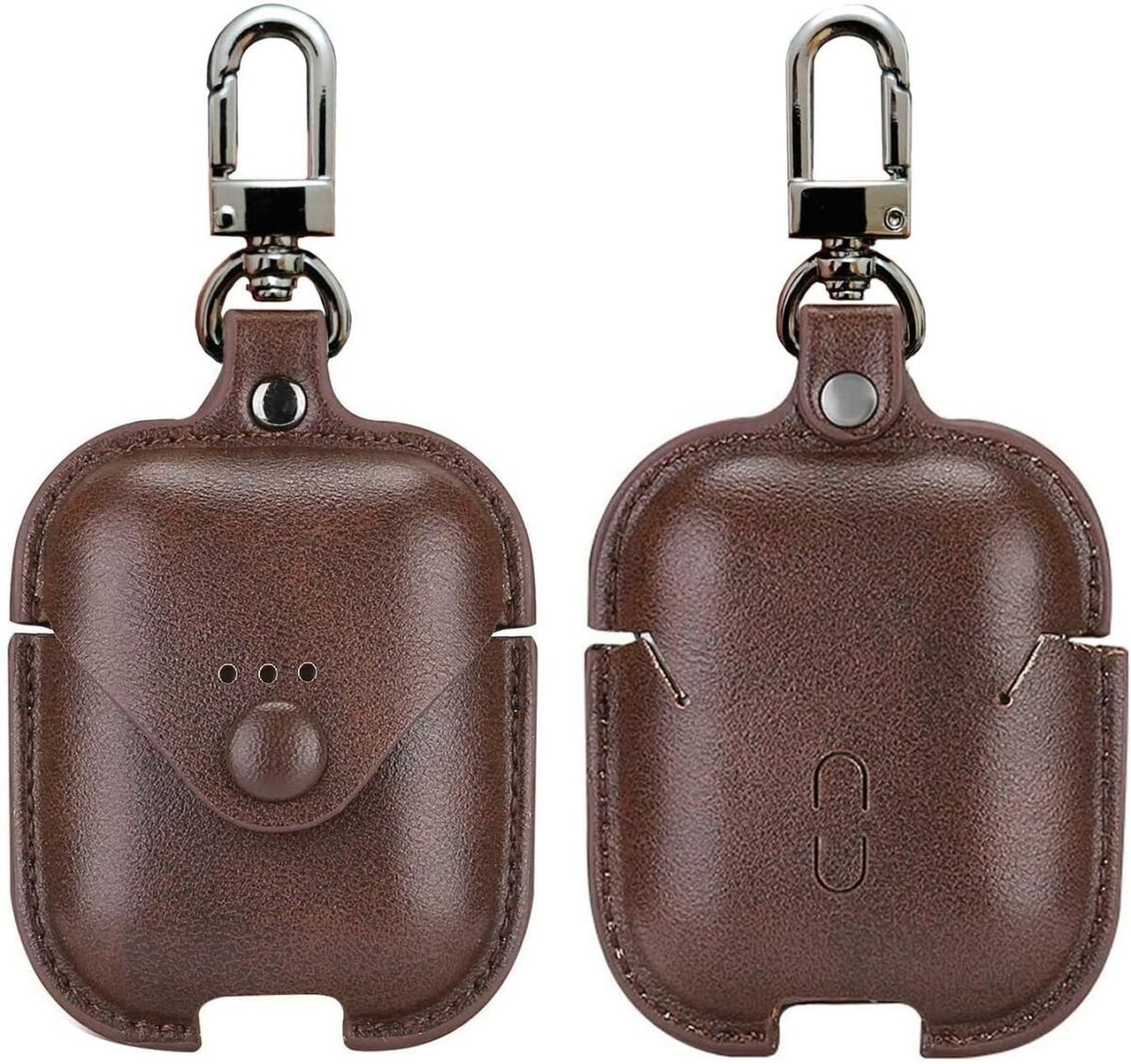 Premium Leather Case Cover Only Compatible with Boat Airdopes 138 & 131 Leather Cover for Boat Airdopes 131 & Airdopes (Dark Brown Leather)