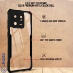 Back Cover Case for Xia Mi 13 Pro (Crystal Glass Back | Shockproof Bumpers (Eagle)