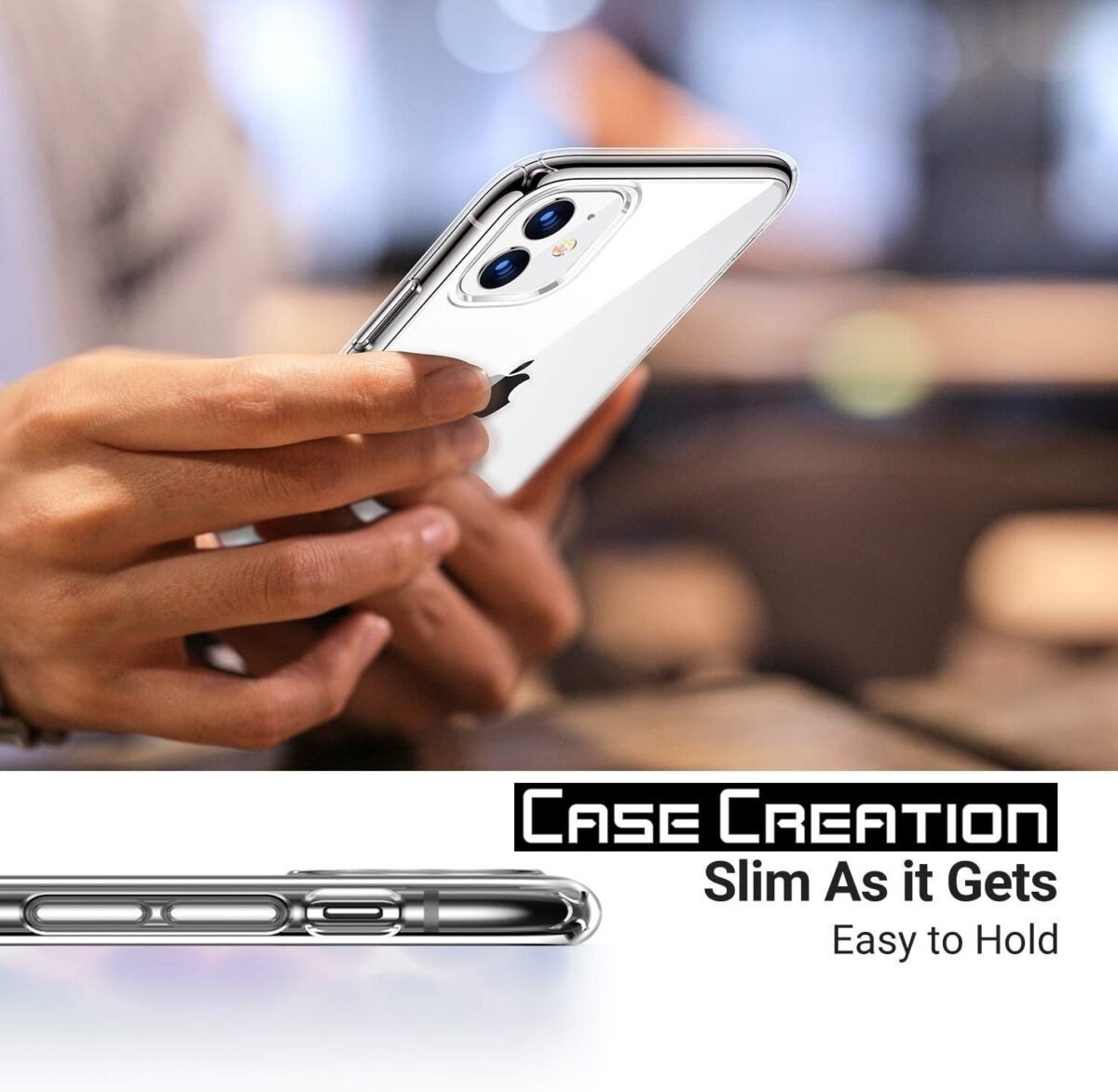 Back Case Cover for Realme 6i | Anti Slip - Anti Grip Design (Transparent)