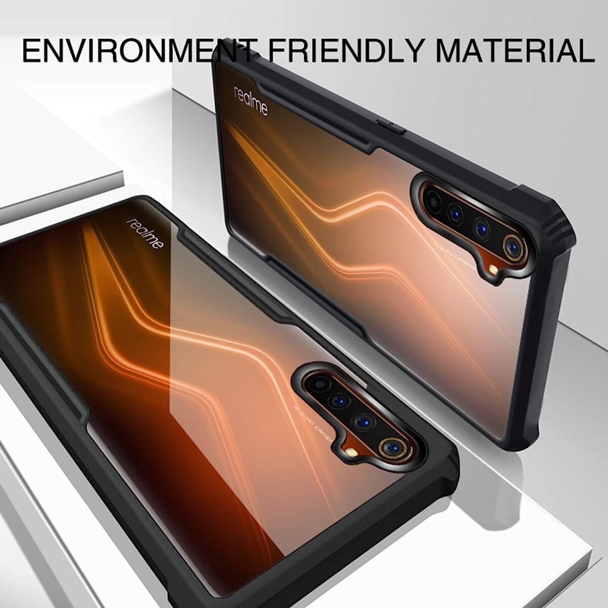 Eagle Polycarbonate Shockproof Back Cover For Realme 6 / Realme 6i (Transparent Black Border)