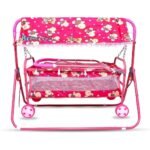Baby Love Baby Foldable Comfort Solf Cradle Bed with Swing Palna Jhula for New Born Baby Multiparous Infant & Toddler Beds