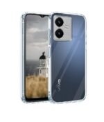Combo pack for Back Cover Case for VIVO Y22 Transparent case| Camera Lens Protector & Tempered Screen Glass.