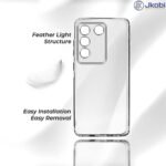 Back Cover for Vivo V27 | Vivo V27 Pro Silicone Clear Shockproof Case (Transparent)