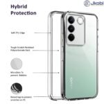 Back Cover for Vivo V27 | Vivo V27 Pro (Silicone Clear Shockproof Case (Transparent)