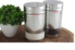 METKING Tea Sugar Coffee Containers Set - Black Color Coated Canisters for Your Kitchen, Perfect Sugar Tea Container Set, Tea