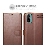 Redmi Note 10 / Note 10s Flip Back Cover | PU Leather Flip Cover Wallet Case with TPU Silicone Back Case Cover